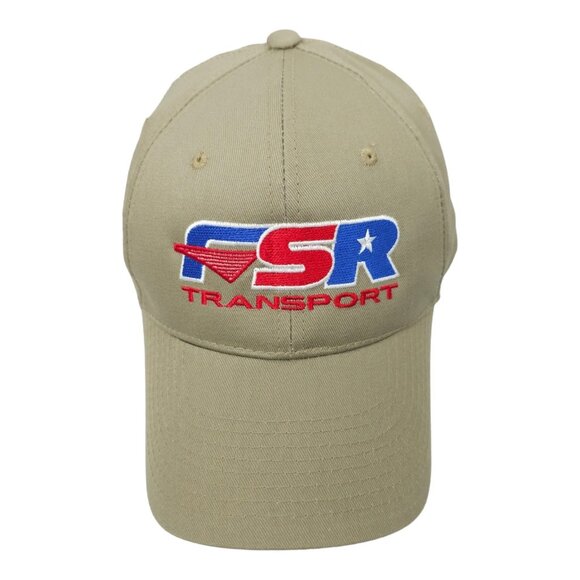 FSR Transport Beige Khaki Adjustable Strapback Cap Trucker Baseball Hat Cotton - Picture 1 of 13